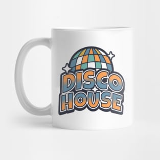 DISCO HOUSE  - Y2K  Disco Ball (Orange/slate blue) Mug